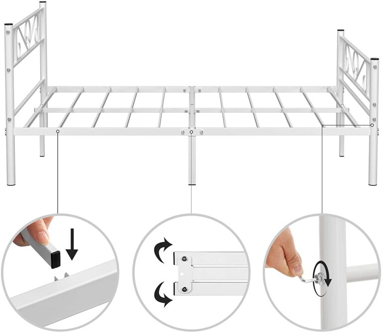 N2 (#ID:2973-2969-medium_large)  VASAGLE rama łóżka metalowe łóżko białe 140×190 cm GRATIS z kategorii Łóżka i który jest w Lubin, new, 250, z unikalnym identyfikatorem - Podsumowanie zdjęć, fotografii, ramek i mediów wizualnych odpowiadających reklamie zaklasyfikowanej jako #ID:2973